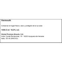 Vermut Rojo CARPANO CLASSICO, botella 1 litro