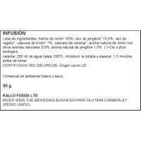 Infusión de limón y jengibre bio BIOGRAN, caja 20 uds