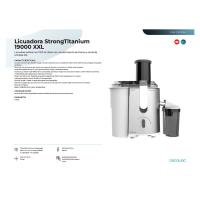 Licuadora 1300W, StrongTitanium 19000 XXL CECOTEC