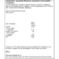 Langostino pelado 24/40 PESCANOVA, bolsa 500 g