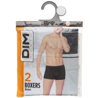 Bóxer de hombre sin costuras, algodón, negro/gris talla M DIM BASIC, pack 2 uds
