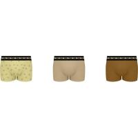 Bóxer infantil algodón elástico, amarillo talla 10 DIM, pack 3 uds