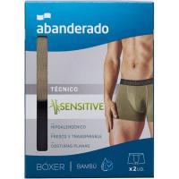 Bóxer de hombre cerrado de bambú, marino/granate talla XL ABANDERADO, pack 2 uds
