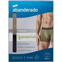 Bóxer de hombre cerrado de bambú, marino/granate talla XXL ABANDERADO, pack 2 uds