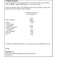 Tortitas de arroz bio ECOCESTA, paquete 115 g