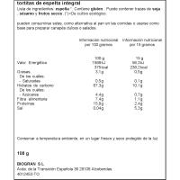 Tortitas de trigo espelta integral bio ECOCESTA, paquete 108 g