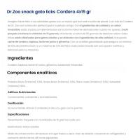 Snack líquido cat licks cordero para gato DR.ZOO, pack 4x125 g