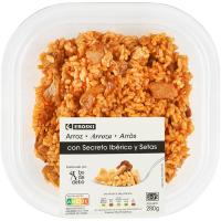 EROSKI arroza sekretu iberikoarekin eta onddoekin, erretilua 280 g