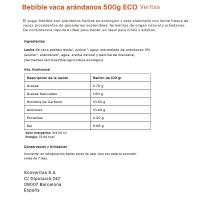 Bebible de vaca con arándanos Eco VERITAS, botella 500 g