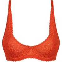 Sujetador de encaje rojo con aro DIM, talla 95B