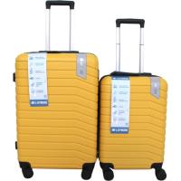 Trolley mediano amarillo, ABS, cierre combinación, 4 ruedas, N52 AR, 42x28x56 cm