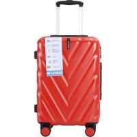 Trolley mediano rojo, ABS, TSA, 4 ruedas, 2309 AR, 44x27x66 cm