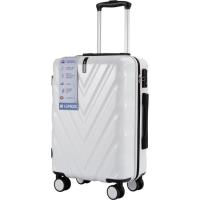 Trolley mediano blanco, ABS, TSA, 4 ruedas, 2309 AR, 44x27x66 cm