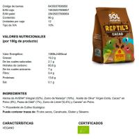 SOLNATURAL Dinos kakao galletak oloa eta bio frutarekin, poltsa 90 g