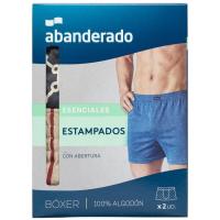 Bóxer hombre abierto de punto, gris oscuro talla XXL ABANDERADO, pack 2 uds