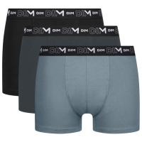 Bóxer hombre algodón elástico, gris/negro talla M DIM, pack 3 uds