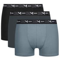 Bóxer hombre algodón elástico, gris/negro talla XL DIM, pack 3 uds