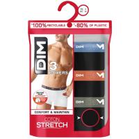 Bóxer hombre algodón elástico, azul/naranja talla XXL DIM, pack 3 uds