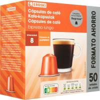 Café espresso lungo sistema Nespresso  EROSKI, caja 50 uds