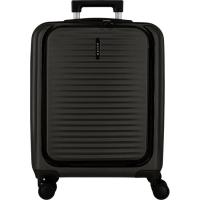 Trolley cabina negro, ABS, TSA, 4 ruedas bolsillo frontal Dayton MOVOM, 40x20x55cm