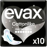 EVAX COTTONLINE gauerako estra konpresa hegalduna, paketea 10 ale