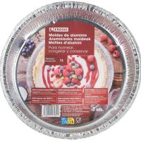 Molde de aluminio redondo 1 litro EROSKI, pack 3 uds
