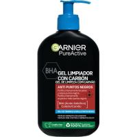 Gel limpiador con carbón GARNIER PURE ACTIVE, dosificador 250 ml