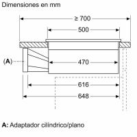 Placa de inducción con extractor integrado 80 cm sin marco 3EBC983ER BALAY