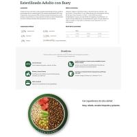 Alimento seco de buey para gato esterilizado ULTIMA, saco 2,5 kg