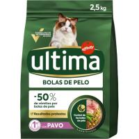 Alimento seco control bolas pelo para gato ULTIMA, saco 2,5 kg