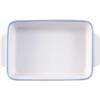 Fuente blanca con cuadro azules KASA, 24,1x14,8x4,5 cm