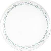 Plato llano con flor verde KASA, 26,5x26,5x2,5 cm