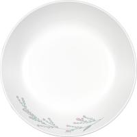 Plato hondo con flor verde KASA, 20,2x20,2x4,3 cm