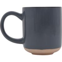 Taza azul con base beige "Coffee you", 13x8,3x9,8 cm KASA, 340 ml