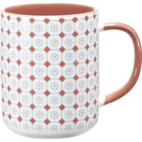 Taza roja y blanca, 8,1x8,1x10,4 cm KASA, 350 ml 