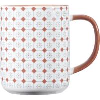 Taza roja y blanca, 8,1x8,1x10,4 cm KASA, 350 ml 
