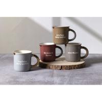 Taza de café con frases, 100 ml KASA, juego 4 uds
