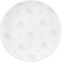 Platito blanco con flores malva KASA, 19,1x19,1x1,9 cm