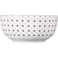 Bol rojo y blanco, 13,7x13,7x6,5 cm KASA, 400 ml
