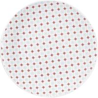 Platito rojo y blanco KASA, 19,1x19,1x1,9 cm