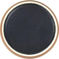 Bol o taza negra con base beige KASA, 9,5x5,5x9,5 cm