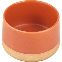 Bol o taza naranja con base beige KASA, 9,5x5,5x9,5 cm