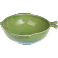 Ensaladera o bol forma de pez en verde y azul KASA, 24,2x21,7x7,4 cm