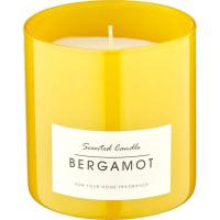 Vela Bergamot en vaso amarillo con tapa KASA, 8,5x12x8,5 cm