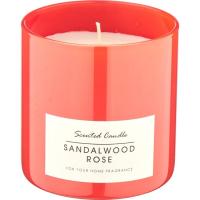 Vela SandalWood en vaso rojo con tapa KASA, 8,5x12x8,5 cm