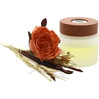 Difusor Ceder Wood de 100 ml con flor rosa KASA, 8,5x26,5x11,5 cm