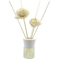 Difusor Lemongrass de 50 ml con flor blanca KASA, 6,5x27x9 cm