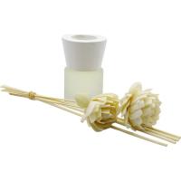 Difusor Lemongrass de 50 ml con flor blanca KASA, 6,5x27x9 cm