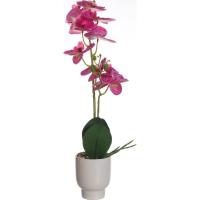 Planta artificial en maceta, orquidea rosa KASA, 8x8x42 cm