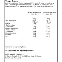 Pajitas de verduras KIDDYLICIOUS, pack 4x12 g
